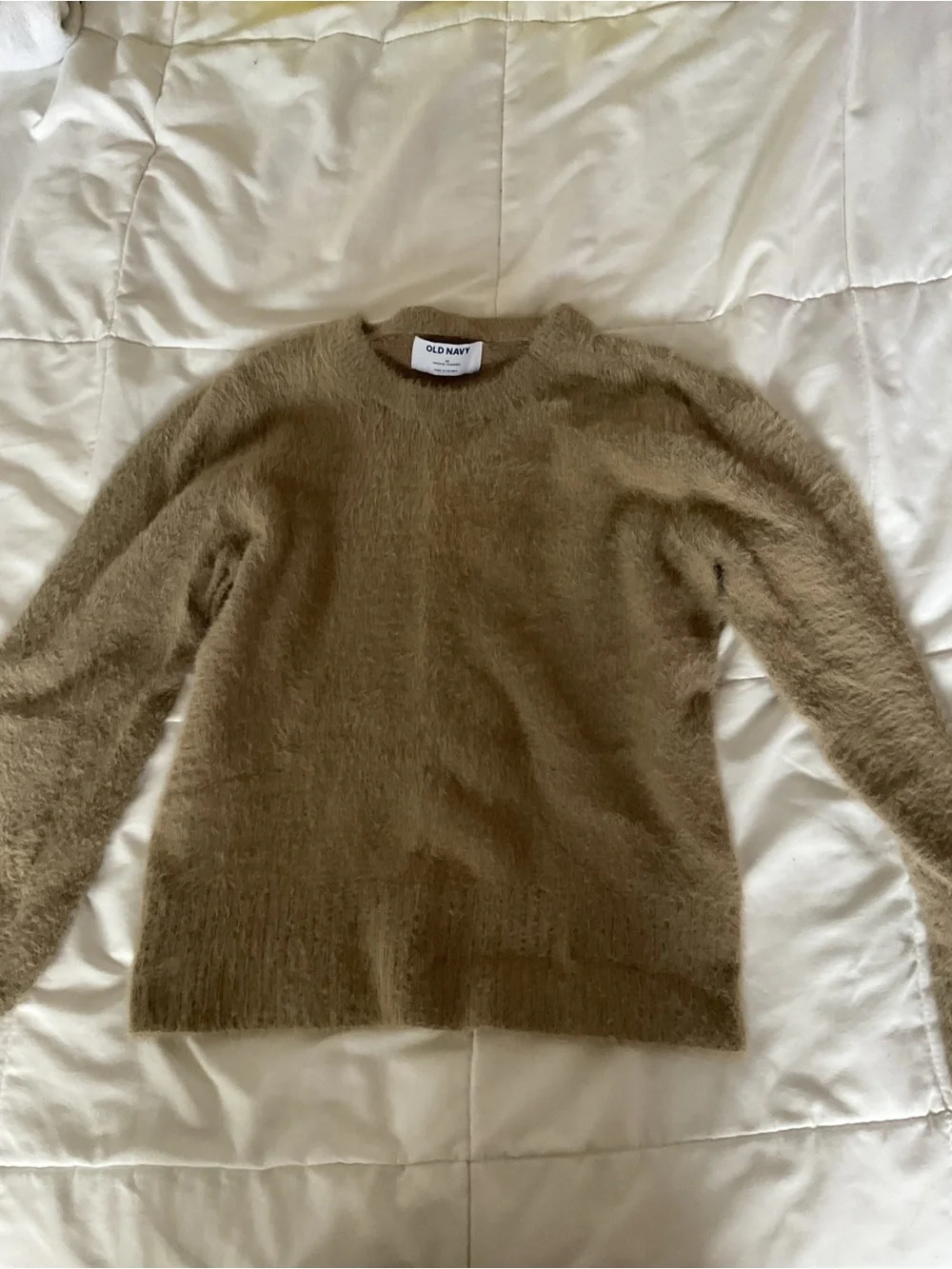 Old Navy Fuzzy Crewneck Sweater - Taupe